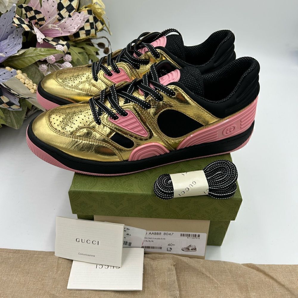 Women’s Gucci basket sneakers size 40.5 made in Italy - Picture 5 of 10